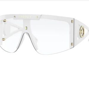 Versace Designer Sunglasses in Black and Silver